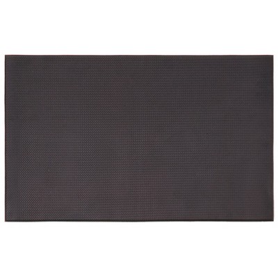 The Lakeside Collection Solid Color Kitchen Accent Rug Black