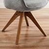 Art Leon Comfortable Fabric Swivel Accent Chair with Solid Oak Wood Legs - 4 of 4