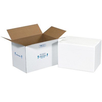 The Packaging Wholesalers Insulated Shipping Kits 19" x 12" x 12 1/2" White 1/Case 261C