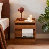 KTMBDW Mid Century Modern Nightstand with 2 Drawers, Bedside Tables with Open Storage, End Table for Bedroom, Living Room - 2 of 4