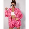 Womens 2 Piece Pajama Sets Lounge Sets Button Down Pajama Pajama Shorts Co-ords Fashion Fall Outfits - 4 of 4