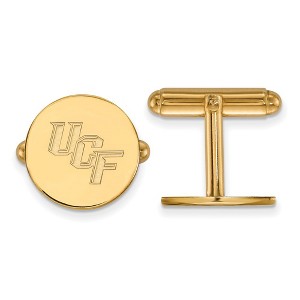 Black Bow Jewelry 14k Yellow Gold Plated Sterling Silver Central Florida Knights NCAA Cuff Links - 1 of 3