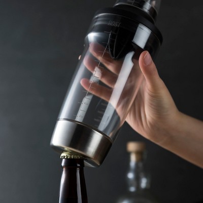 Stainless Steel and Clear All-in-One Cocktail Shaker Set
