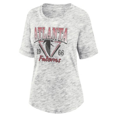 NFL Atlanta Falcons Women's Oatmeal Heather Rolled Sleeve T-Shirt