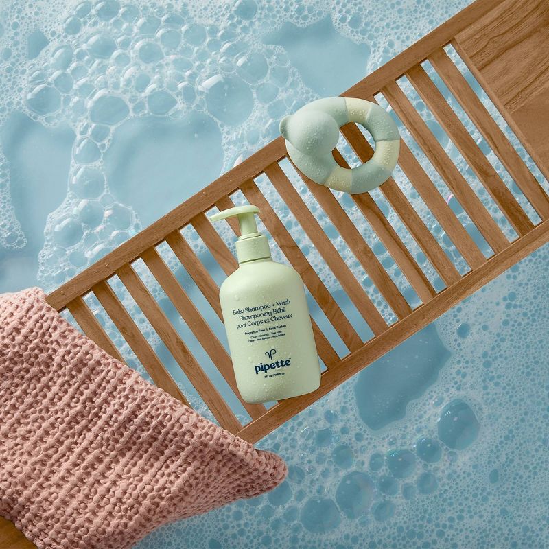 Pipette Baby Shampoo + Wash Fragrance Free - 11.8 fl oz, 6 of 9