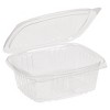 Inno-Pak 12 oz Rectangular Container Clear RPET Hinged Lid - Pack of 100 - 2 of 3