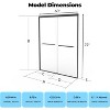Frameless Shower Door, Sliding Glass Doors with 5/16" (8Mm) Clear Tempered Glass, Shower Door with Stainless Steel Handle for Walk In Shower - 3 of 4