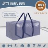 12 Pack Extra Heavy Duty Large Moving Bags Strong Zipper & Comfortable Handles, Sturdy & Durable Clothes Storage Bags - 2 of 4