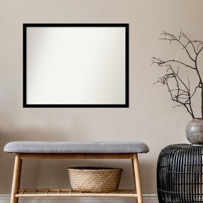 Jet Black Rectangular Wall Mount Bathroom Mirror