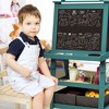 Costway 3 in 1 Double-Sided Wooden Kid's Art Easel Whiteboard - image 3 of 4