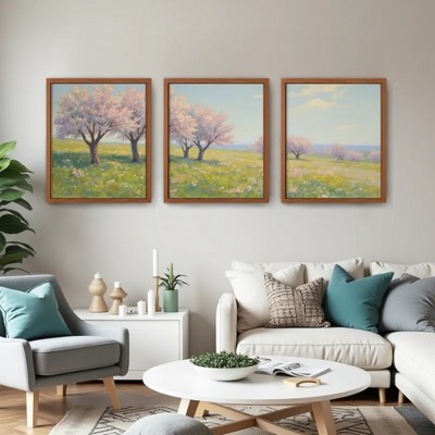 Floral Canvas Wall Art with Strong Artistic and Visual Aesthetics,3 - Pieces