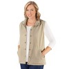Collections Etc Snap Front and Cinch Back Sleeveless Vest with Front Slant Pockets - Flattering Layering Piece for Outfit - 2 of 4
