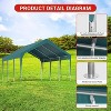 Heavy Duty 10x20FT Waterproof & UV-Resistant Carport – Portable Garage Shelter for Car, Motorcycle, Boat & Equipment Storage - 4 of 4