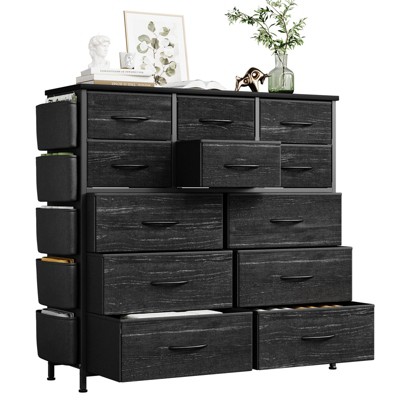 10 Drawers Dresser for Bedroom, Fabric Dressers & Chests of Drawers with Side Pockets
