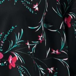 black foliage floral
