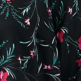 black foliage floral
