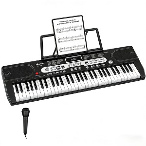61-Key Electronic Keyboard Piano Set with Headphones, Microphone & Carry Bag, Portable for Beginners, Ideal Gift for Kids and Adults - 1 of 4