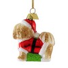 Kurt S. Adler 3.5 Inch Dog In Santa Suit Christmas Best Friend Tree Ornaments - 2 of 3