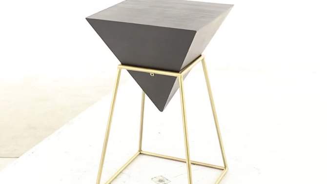 Modern Wood Accent Table Black - Olivia &#38; May, 2 of 7, play video