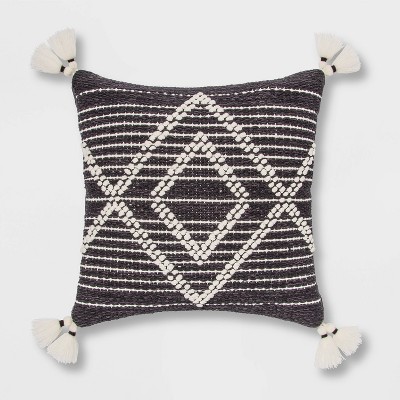 Black and clearance cream throw pillows