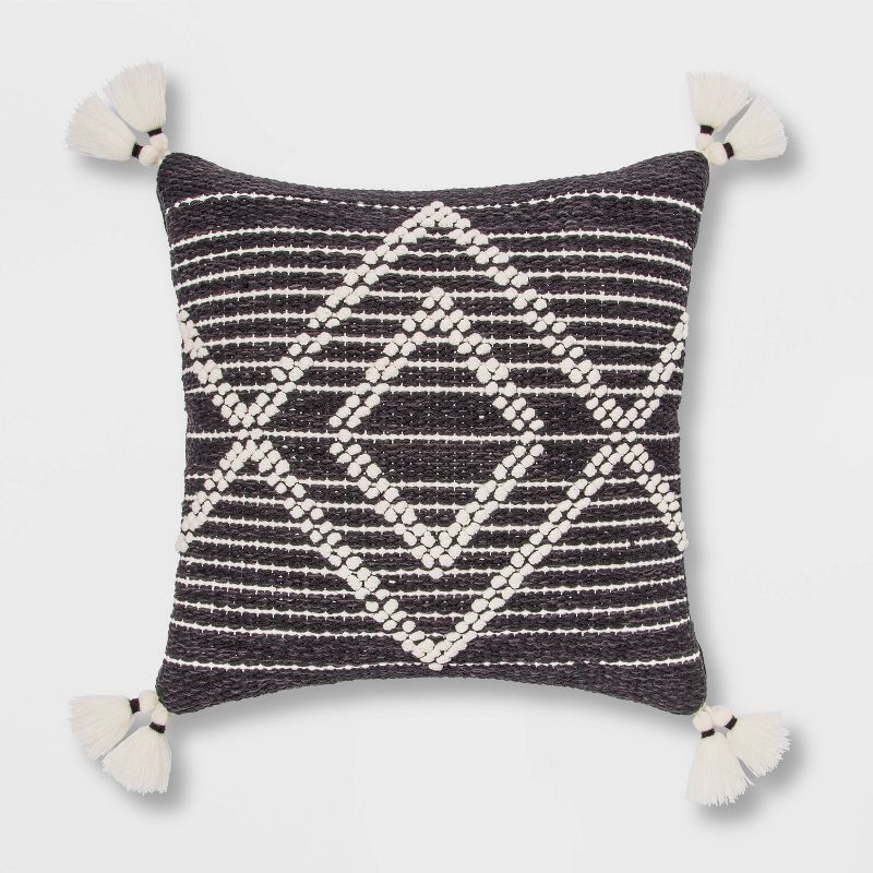 Embroidered Textured Diamond Throw Pillow - Opalhouse™, 1 of 12