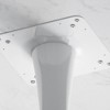 Dexmalle Modern Hexagonal Coffee Table with White Printed Marble Top and Metal Base for Dining Room - 4 of 4