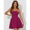 INSPIRE CHIC Women's Strapless Sweetheart Neck Off Shoulder Sleeveless Fit And Flare Mini Party Dress - 2 of 4