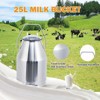 Cow Milking Machine, 25L Stainless Steel Bucket Portable Cow Milking Machine, Milker Machine 5-8 Cows per Hour, Bucket Milker for Cattle and Goat - 3 of 4