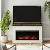 Ameriwood Home Mateo Wide Mantel with Linear Electric Fireplace and Remote for TVs up to 65" - 3 of 4