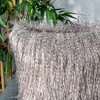 Faux Luke Peacock Pillow - Grey - 20"X20" - Safavieh - 3 of 3