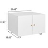 QingMoon Mobile Printer Tables, with Door Adjustable Shelf File Cabinet on Wheels Office Furniture Copier Cabinet for Home Office - 4 of 4