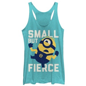 Women's Despicable Me 3 Minion Small But Fierce Racerback Tank Top - 1 of 3