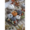 Gulches Series Multicolored Shatterproof Grid Pumpkin Harvest Festival Ornament - 2 of 4