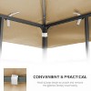 Sevobal Patio Umbrellas Outdoor Patio Gazebo Replacement Canopy, Durable UV-Resistant Material, BBQ Tent Roof Top Cover, Beige, 118"*118"*33.07" - 2 of 4