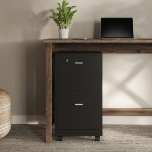 Lavish Home 2-Drawer File Cabinet with Lock and Rolling Wheels - 1 of 4