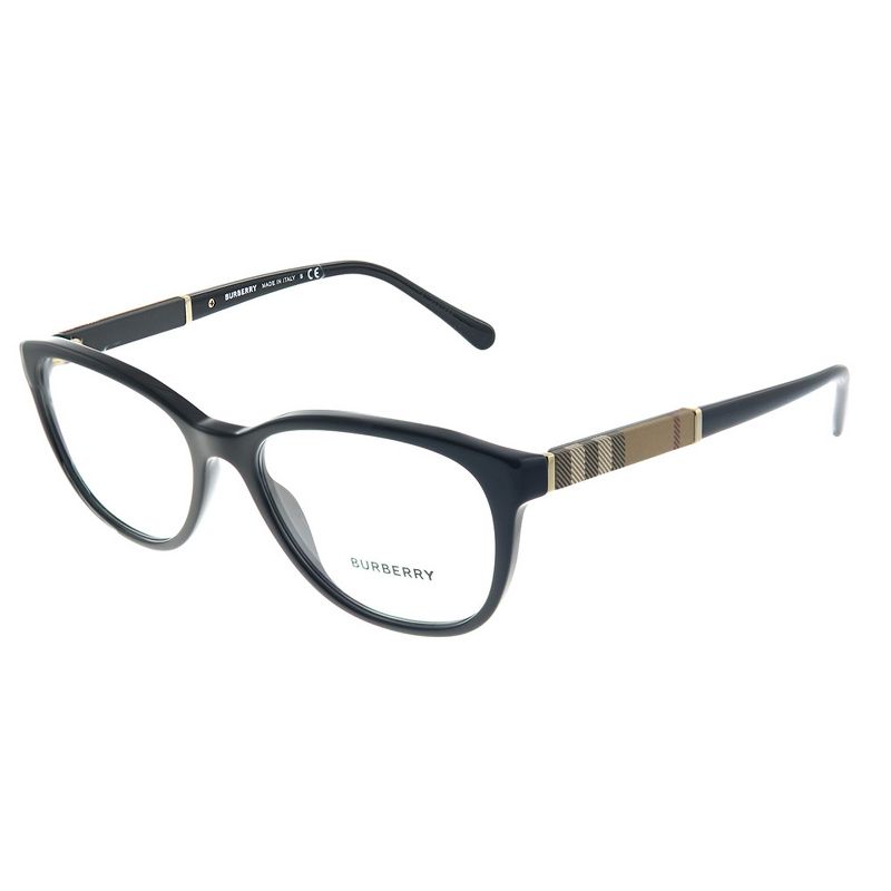 Burberry BE 2172 3001 Unisex Round Eyeglasses Black 52mm, 1 of 4