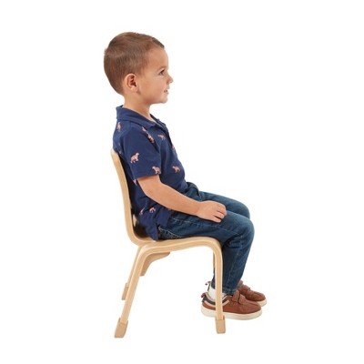 Natural Light Wood Bentwood Kids Dining Chairs, 2-Pack