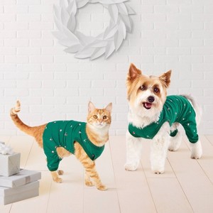 Polar Bear Print Jersey Holiday Matching Family Dog and Cat Pajamas - Wondershop™ Green - 1 of 4