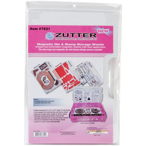 Bulk Stamp and Die Storage Bag and Rubber Magnet Sheet Clear Resealable  Pockets