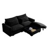 86.6" Corduroy Cloud L-Shaped Modular Sectional Sofa with Deep Seat & Storage Ottoman - 4 of 4