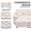 PAGED Corduroy Sofa Comfy Deep Seat Couch with 2 Back Pillows, 2 Toss Pillows and 2 Ottoman for Living Room, Home Office - 2 of 4
