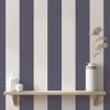 Tempaper Stripe Self-Adhesive Removable Wallpaper Navy/Cream - image 2 of 4