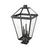 Talbot Outdoor Pendant Light - Black Steel, 4 Bulbs, Dimmable, Wet Rated, 19.5" x 36.75" - 2 of 4