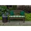Casual Cushion Stripe Sunbrella Fabric 1-Piece Indoor/Outdoor Wicker Bench Cushion, 43.5"W x 19.5"L - 2 of 4