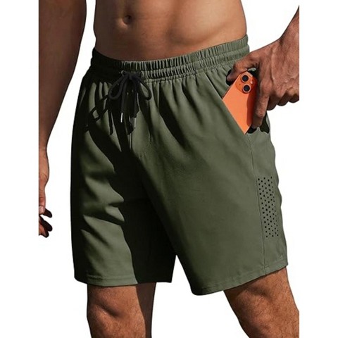 Мужские шорты Ekouaer Mens Swim Trunks 7 Inch Quick Dry Breathable Board Shorts Beach Bathing Suit Lightweight Swimsuit Swimwear Army Green L