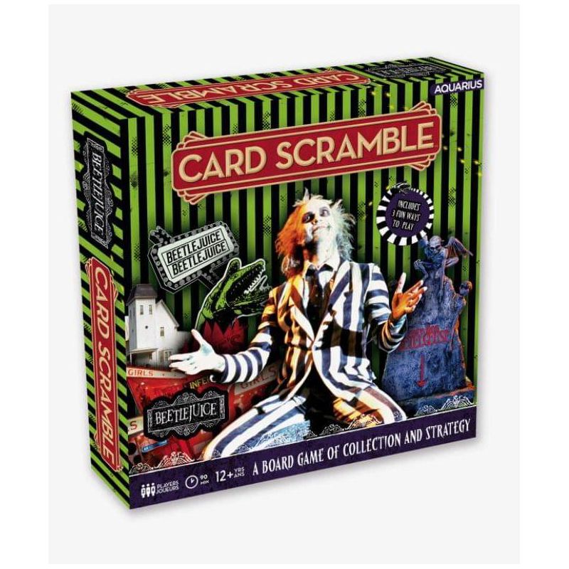 Aquarius Puzzles Beetlejuice Card Scramble Board Game | For 2-4 Players, 1 of 2