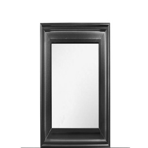 SEVOBAL Bathroom Vanity Mirrors Sleek Metallic Grey Beveled Edge Mirror Premium Surface Coating Sturdy Build, Gray, 38.19"*0.87"*38.19" - 1 of 4