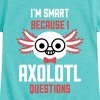Girls' - Instant Message - Smart Axolotl Questions Fitted Short Sleeve Graphic T-Shirt - 2 of 4