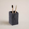 Evideco French Home Goods Modern Square Resin Stone Effect Bathroom Tumbler – Versatile Toothbrush Holder, Makeup Brush Cup and Countertop Organizer - 2 of 4