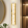 LNC Dahaunda 24.2-in W 1-Lights  Luxury and Glam Rectangle  and Glam Rectangle Wall  Lights, Antique Goldleaf with Clear Arylic Shade - 2 of 4